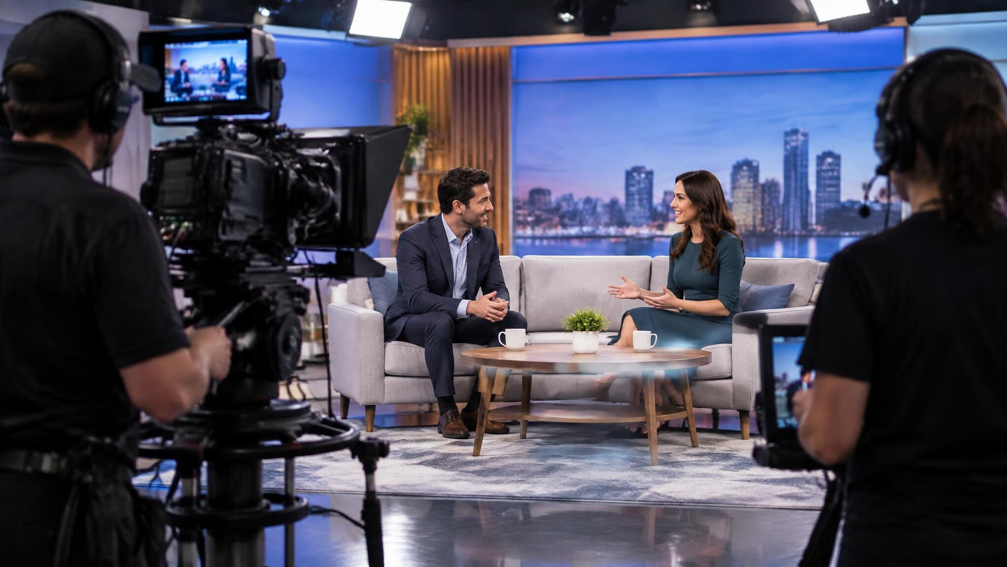 actors on tv set