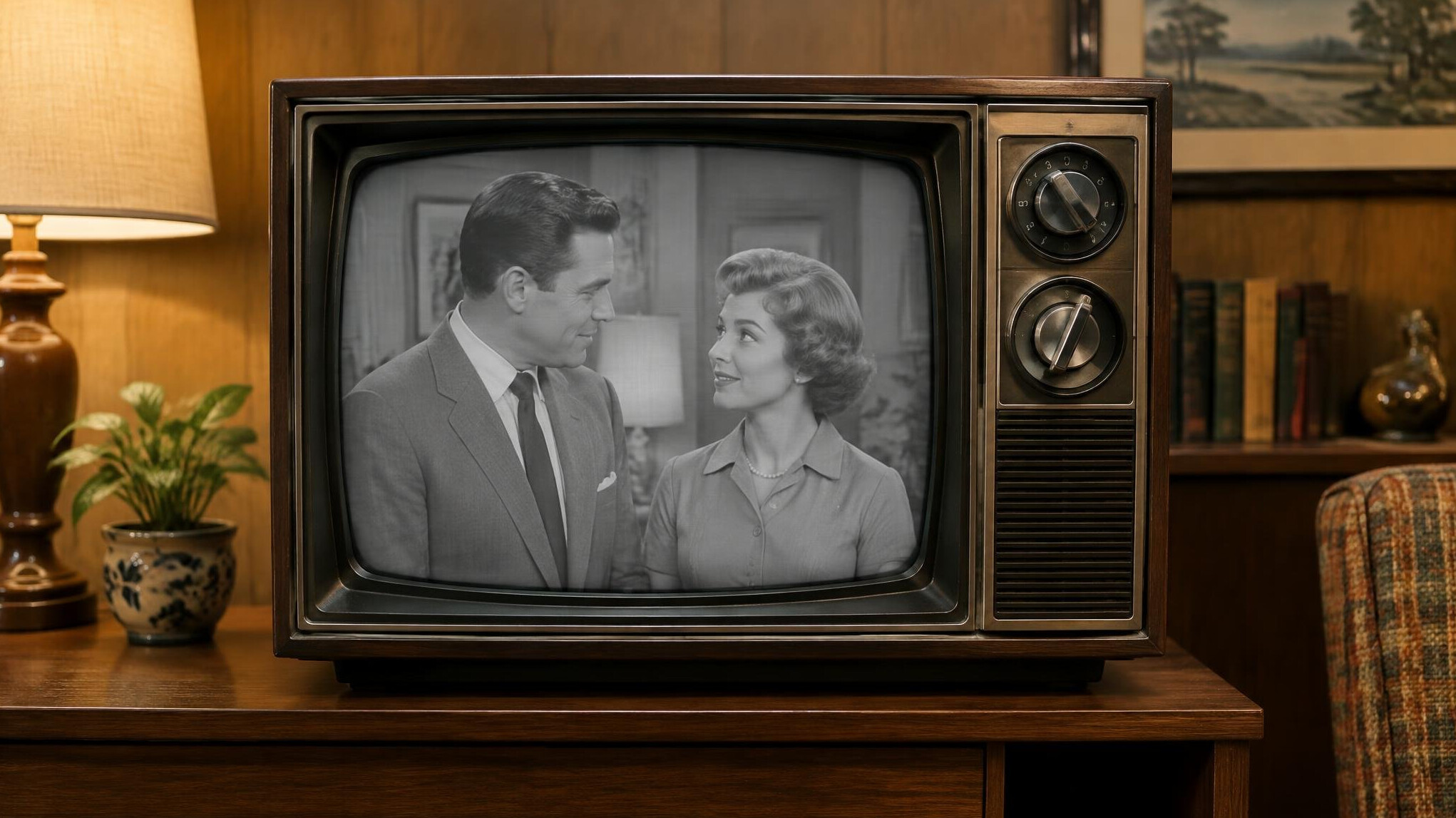 vintage television set